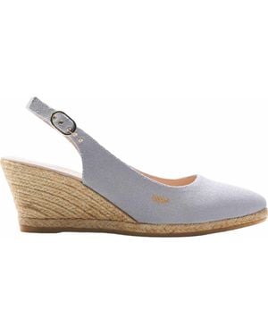 VISCATA Palomera Canvas Espadrille Wedges - White