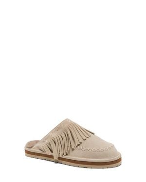 Free People Fallon Fringe Faux Fur Mule Slipper - Multicolor