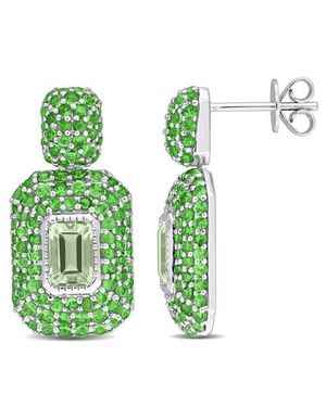 Julianna B Quartz & Tsavorite Cluster Earrings 14K - Green