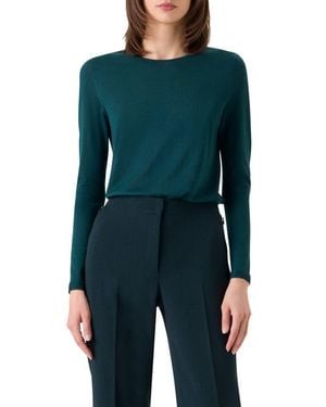 Akris Fine Cashmere & Silk Sweater - Blue