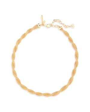 Lele Sadoughi Serpentine Mesh Necklace - Metallic