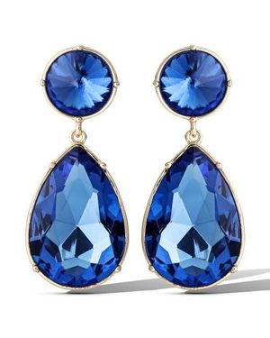 Jessica Simpson Teardrop Statement Earrings - Blue
