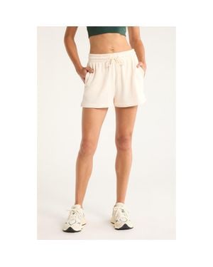 Zella Go Easy French Terry Shorts - Natural