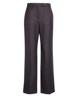 Eleventy Stretch Wool, Silk & Linen Pants - Blue