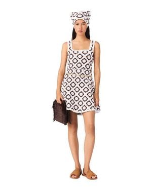 Maje Floral Crochet Dress - White