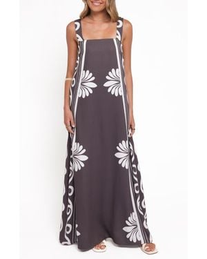 Petal & Pup Valeria Print Maxi Dress - Purple