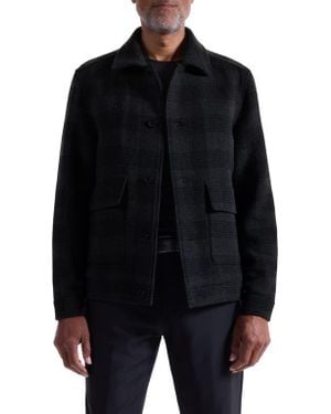 Bugatchi Glen Plaid Jacket - Black