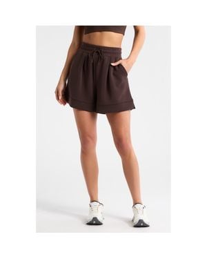 Zella Soft Luxe High Waist Knit Shorts - Black