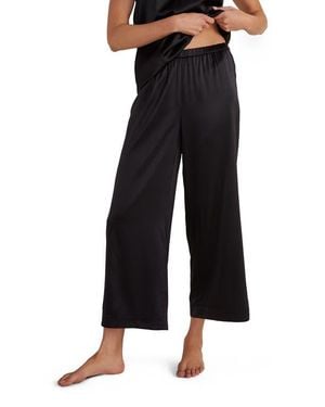 Haven Well Within Washable Silk Sleep Pants - Black