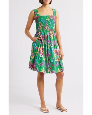 Beach Lunch Lounge Alice Tiered Sundress - Green