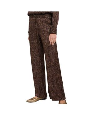 Ottod'Ame Printed Viscose Palazzo Pants - Brown