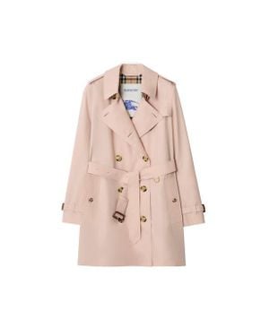 Burberry Short Tropical Gabardine Kensington Trench Coat - Pink