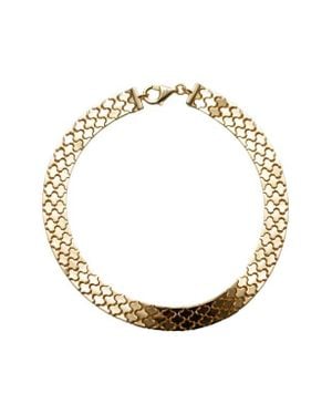 Argento Vivo Sterling Silver Chunky Stampato Link Bracelet - Metallic
