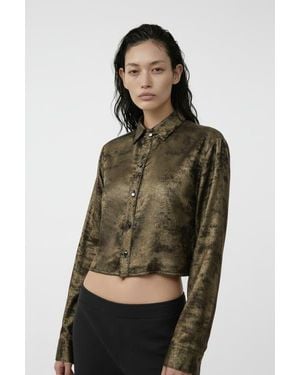 Monzlapur Cropped Shirt - Metallic