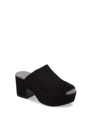 Chocolat Blu Platform Slide Sandal - Black