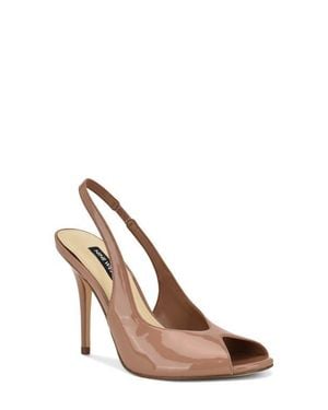 Nine West Pretta Slingback Peep Toe Pump - Brown