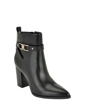 Tommy Hilfiger Midna Faux Leather Bootie - Black