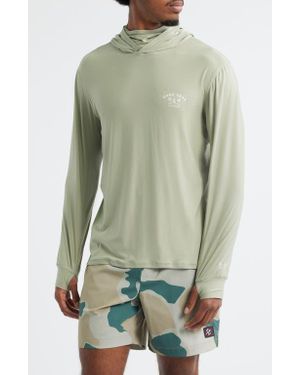Dark Seas Bimini Long Sleeve Hooded T-Shirt - Green