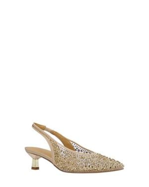 J. Reneé Tressa Slingback Pointed Toe Kitten Heel Pump - Natural