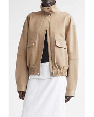 Proenza Schouler Aviva Wool Blend Gabardine Jacket - Natural