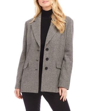 Karen Kane Houndstooth Blazer - Gray