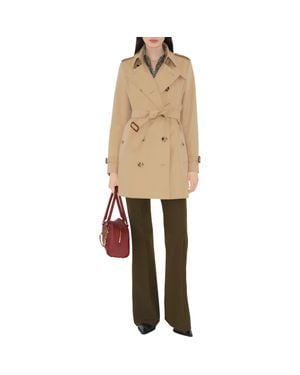 Burberry Short Chelsea Heritage Trench Coat - Natural