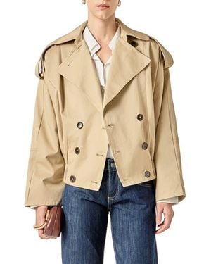 English Factory Double Breasted Trench Coat - Blue