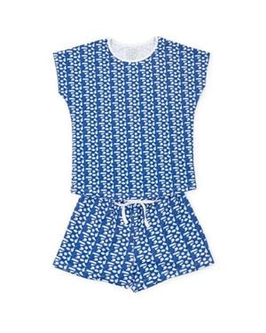 Lila and Hayes Riley Pajama Short Set - Blue