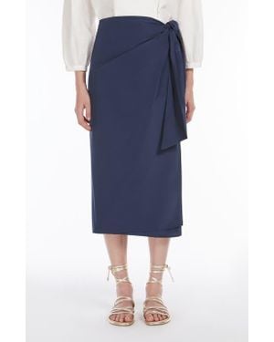 Weekend by Maxmara Narsete Faux Wrap Skirt - Blue