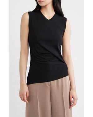 Theory Side Twist Modal & Pima Cotton Tank - Black