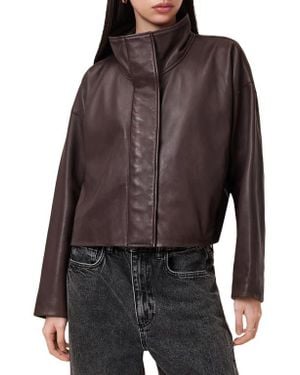 AllSaints Ryder Leather Jacket - Brown