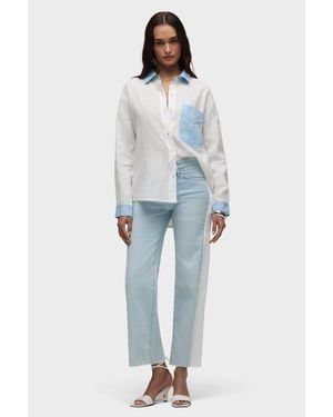 Hudson Jeans Rosie Seamed Wide Leg Ankle - Blue