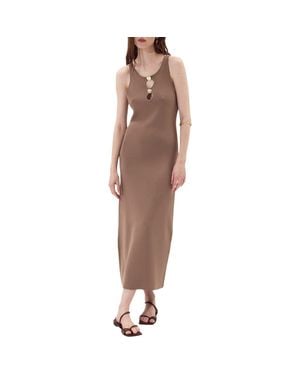 DELUC Lanzarote Sleeveless Knit Maxi Dress - Brown