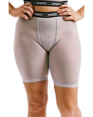 TOMBOYX Powermesh 9-Inch Bower Briefs - Gray