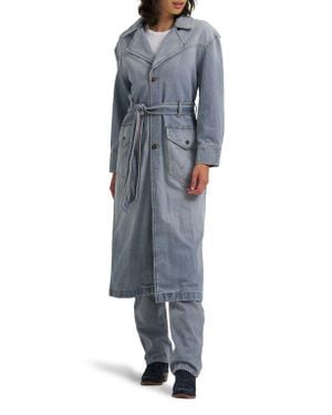 Wrangler Denim Trench Coat - Blue