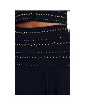 Sandro Short Skirt With Tassels - Blue