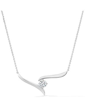 Hearts On Fire Vela Crossover Pendant Necklace - Metallic