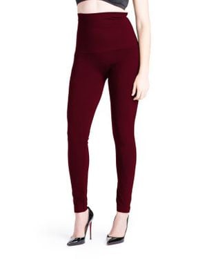 PREGGO LEGGINGS Snapback Postpartum Leggings - Red