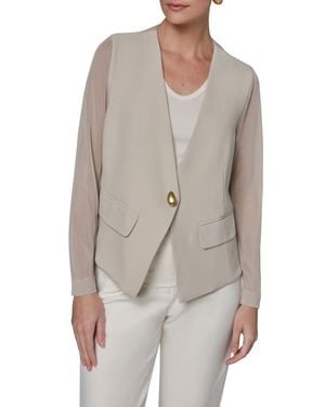 Donna Karan Sheer Contrast Jacket - Multicolor