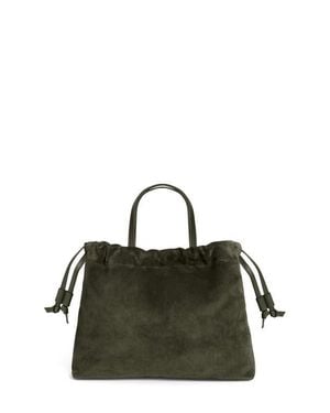 LEMIZ Medium Asisi Convertible Suede Crossbody - Green