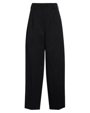 Givenchy Slashed Double Pleat Wool Grain De Poudre Pants - Black