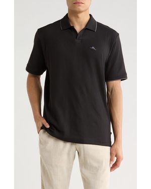 Tommy Bahama Emfielder Johnny Collar Islandzone Polo - Black