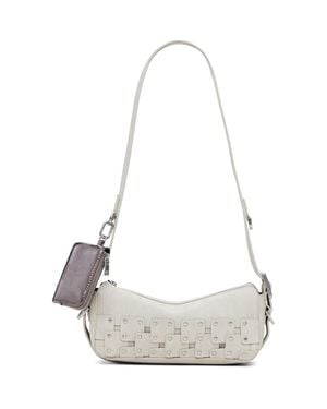 Desigual Studded Patchwork Faux Leather Crossbody Bag - White