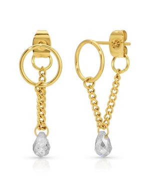 Kozakh Veroia Front/Back Earrings - Metallic