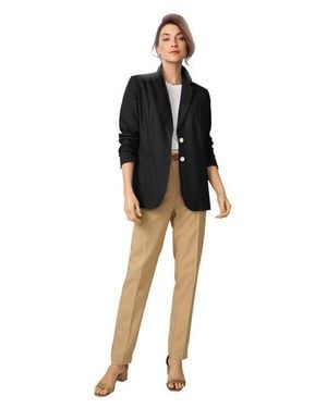 Jessica London Linen Blazer - Blue