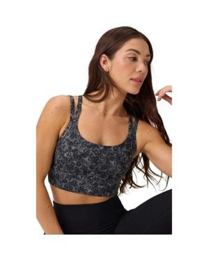 Fabletics Principal Longline Medium Impact Sports Bra - Black