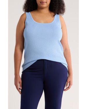 Jones New York Sutton Rib Sweater Tank - Blue