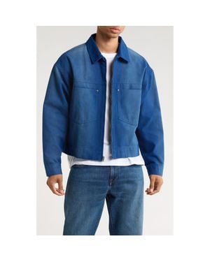 PacSun Clyde Stud Detail Cotton Jacket - Blue