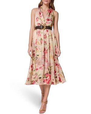 Donna Karan Floral Print Sleeveless Midi Dress - Multicolor