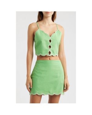 DELUC Muro Scallop Top - Green